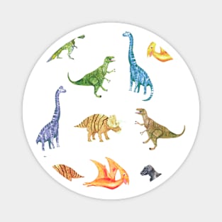 Dinosaurs in different colours Magnet